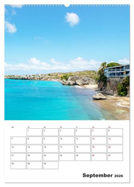 Produktbild: Curacao - Terminplaner (Wandkalender 2026 DIN A2 hoch), CALVENDO Monatskalender