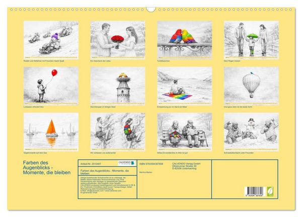 Produktbild: Farben des Augenblicks - Momente, die bleiben (Wandkalender 2027 DIN A2 quer), CALVENDO Monatskalender