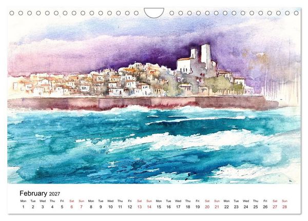 Produktbild: WATERCOLOR IMPRESSIONS (Wall Calendar 2027 DIN A4 landscape), CALVENDO 12 Month Wall Calendar