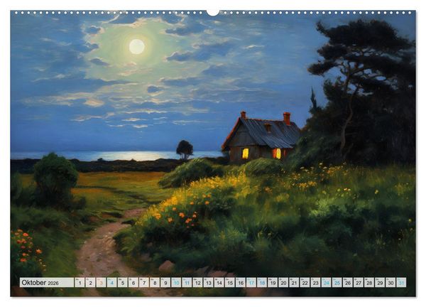 Produktbild: Landleben an der Ostsee - Alte Zeiten zwischen Meer und Bodden (hochwertiger Premium Wandkalender 2026 DIN A2 quer), Kunstdruck in Hochglanz