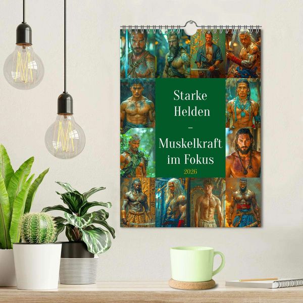 Produktbild: Starke Helden - Muskelkraft im Fokus (Wandkalender 2026 DIN A4 hoch), CALVENDO Monatskalender