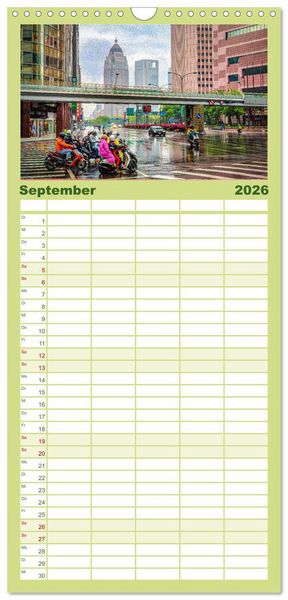 Produktbild: Familienplaner 2026 - Taipeh, Hauptstadt von Taiwan mit 5 Spalten (Wandkalender, 21 x 45 cm) CALVENDO
