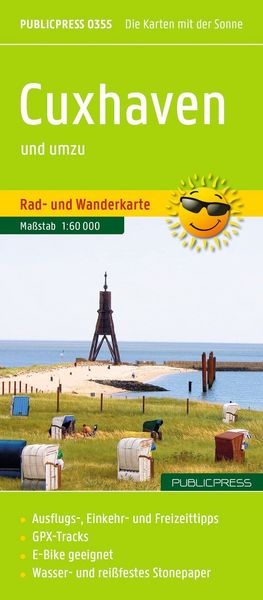 Produktbild: Publicpress Rad- und Wanderkarte Cuxhaven und umzu (mit Stadtplan) 1:60.000
