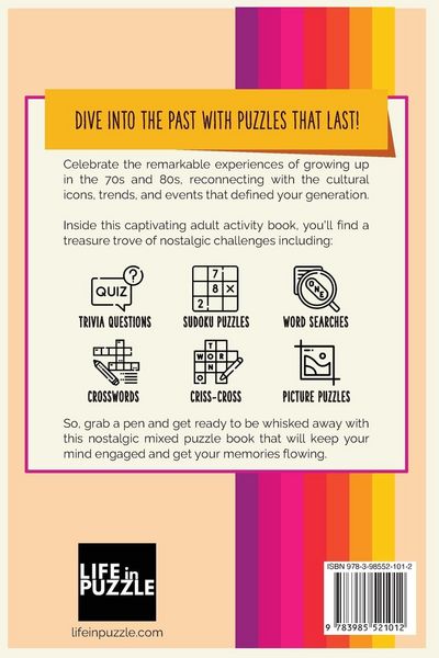 Produktbild: Born in the 70s Activity Book for Adults