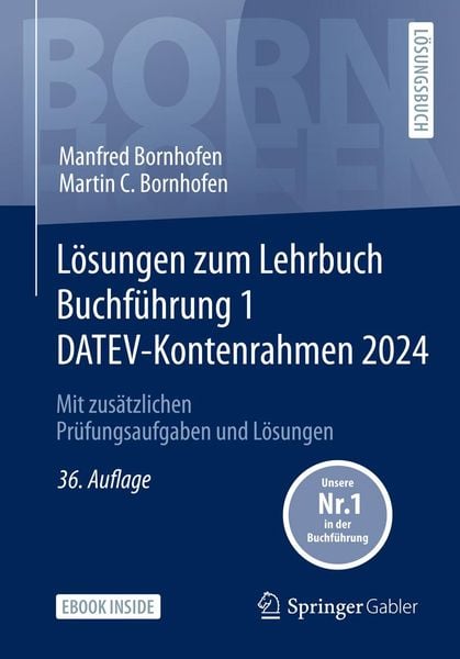 Produktbild: L&ouml;sungen zum Lehrbuch Buchf&uuml;hrung 1 DATEV-Kontenrahmen 2024
