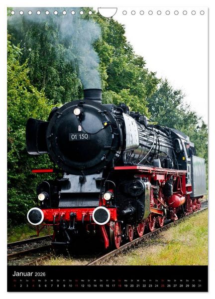 Produktbild: Dampflok 01 150 / CH-Version (Wandkalender 2026 DIN A4 hoch), CALVENDO Monatskalender