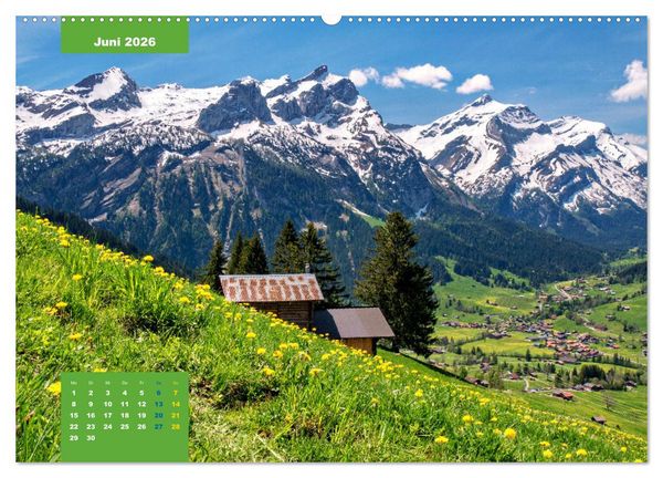 Produktbild: WANDERN &uuml;ber Stock und Stein in der Schweiz (hochwertiger Premium Wandkalender 2026 DIN A2 quer), Kunstdruck in Hochglanz