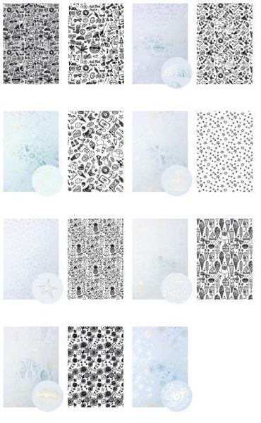 Produktbild: Motivpapierblock Magical Summer, Schwarz/Wei&szlig;