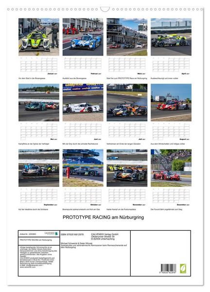 Produktbild: PROTOTYPE RACING am N&uuml;rburgring (Wandkalender 2027 DIN A2 hoch), CALVENDO Monatskalender