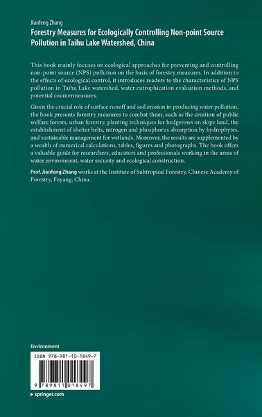 Produktbild: Forestry Measures for Ecologically Controlling Non-point Source Pollution in Taihu Lake Watershed, China