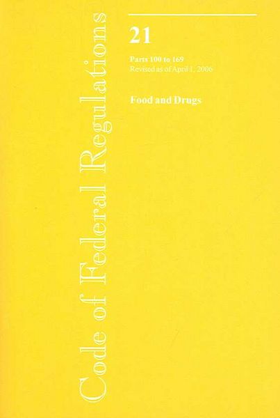 Produktbild: Code of Federal Regulations Title 21