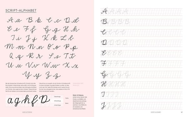 Produktbild: Handlettering Alphabete &ndash; Das &Uuml;bungsheft mit original Tombow ABT Dual Brush Pen