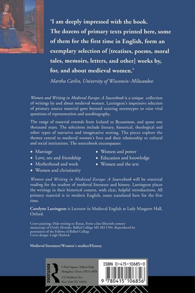 Produktbild: Women and Writing in Medieval Europe