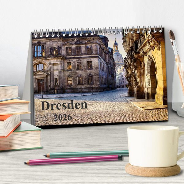 Produktbild: Dresden 2026 (Tischkalender 2026 DIN A5 quer), CALVENDO Monatskalender