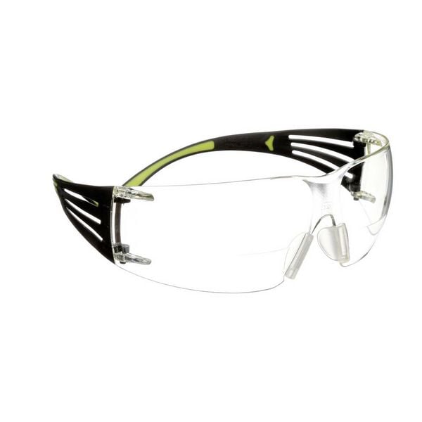 Produktbild: 3M SecureFit SF420AF Schutzbrille mit Antibeschlag-Schutz, mit Antikratz-Schutz Gr&uuml;n, Schwarz EN 166 DIN 166