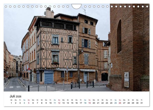 Produktbild: Frankreichs gro&szlig;e St&auml;dte - Toulouse (Wandkalender 2026 DIN A4 quer), CALVENDO Monatskalender