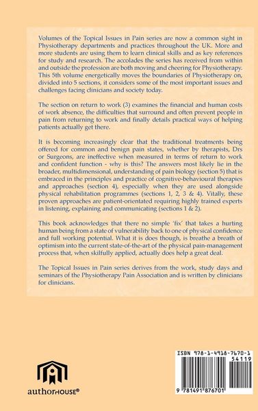 Produktbild: Topical Issues in Pain 5
