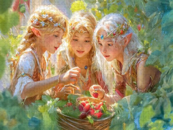 Produktbild: CALVENDO Puzzle Kinder der Elfen | 1000 Teile Lege-Gr&ouml;&szlig;e 64x48cm Foto-Puzzle f&uuml;r gl&uuml;ckliche Stunden