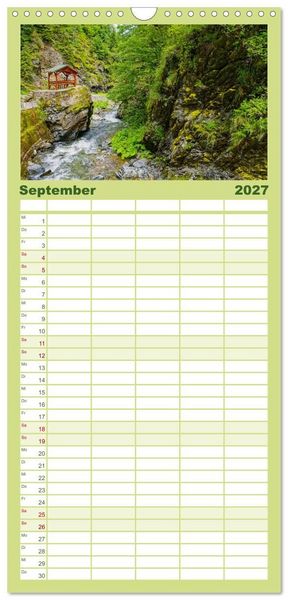 Produktbild: Familienplaner 2027 - Siebenb&uuml;rgen und das Fagaras Gebirge mit 5 Spalten (Wandkalender, 21 x 45 cm) CALVENDO