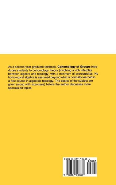 Produktbild: Cohomology of Groups