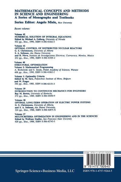 Produktbild: Applied Optimal Control Theory of Distributed Systems