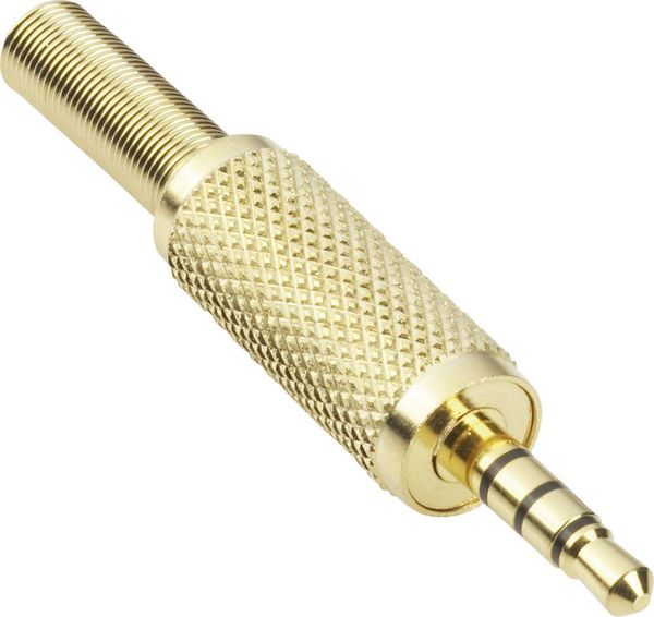 BKL Electronic 1103057 Klinken-Steckverbinder 3.5 mm Stecker, gerade Polzahl: 4 Stereo Gold 1 St.