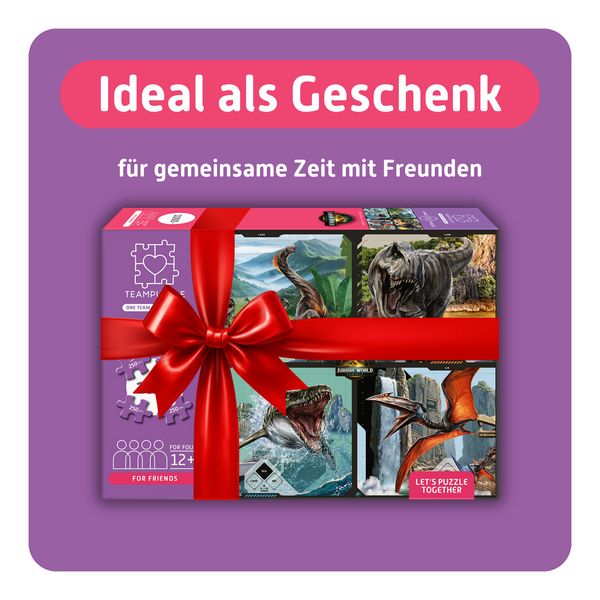 Produktbild: TEAMPUZZLE &ndash; Jurassic World &ndash; 1000 Teile &ndash; Erwachsenenpuzzle f&uuml;r vier Personen