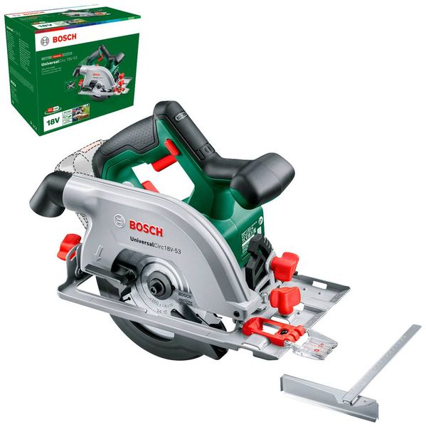 Bosch Home and Garden Universal Circ 18V-53 Akku-Handkreissäge Schnitttiefe max. (90°) 53 mm ohne Akku 18 V 2.5 Ah