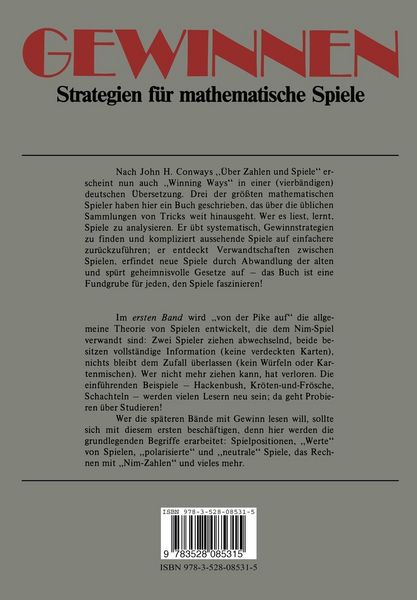 Produktbild: Gewinnen Strategien f&uuml;r mathematische Spiele