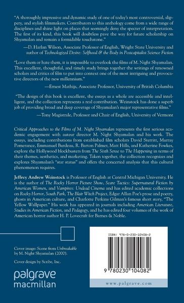 Produktbild: Critical Approaches to the Films of M. Night Shyamalan