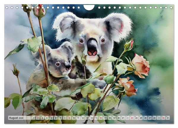 Produktbild: Koalas, liebenswerte kleine Schlafm&uuml;tzen (Wandkalender 2026 DIN A4 quer), CALVENDO Monatskalender