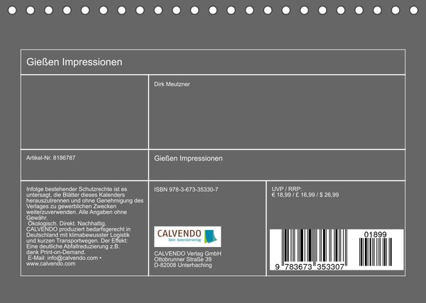 Produktbild: Gie&szlig;en Impressionen (Tischkalender 2022 DIN A5 quer)