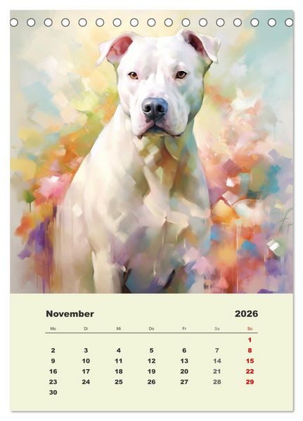 Produktbild: Gro&szlig;e Hunde. Sch&ouml;ne Aquarelle von tollen Tieren (Tischkalender 2026 DIN A5 hoch), CALVENDO Monatskalender