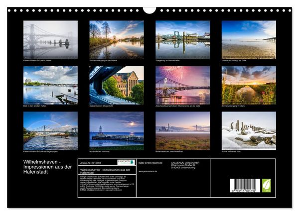 Produktbild: Wilhelmshaven - Impressionen aus der Hafenstadt (Wandkalender 2026 DIN A3 quer), CALVENDO Monatskalender