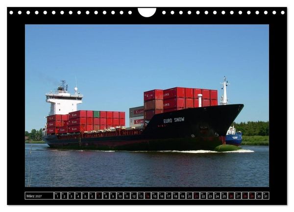 Produktbild: Containerschiffe (Wandkalender 2027 DIN A4 quer), CALVENDO Monatskalender