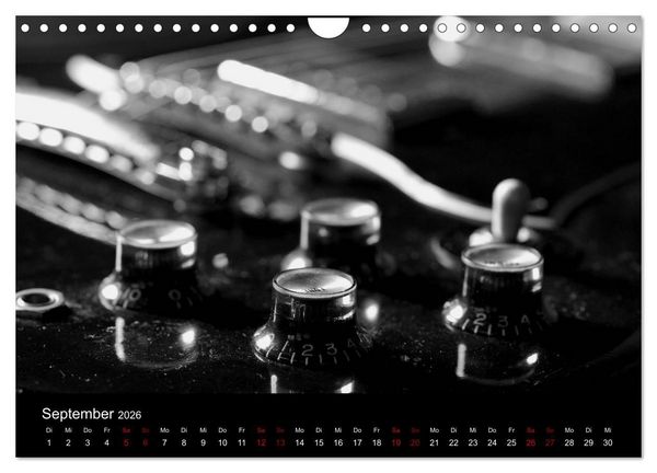 Produktbild: Regelwerke - Details alter E-Gitarren (Wandkalender 2026 DIN A4 quer), CALVENDO Monatskalender