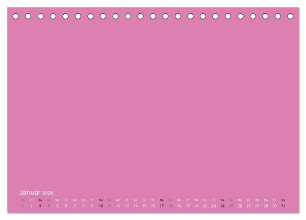 Produktbild: Bastelkalender - Pink (Tischkalender 2026 DIN A5 quer), CALVENDO Monatskalender