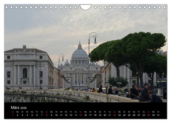 Produktbild: Vade mecum Romam - Geh mit mir nach Rom (Wandkalender 2026 DIN A4 quer), CALVENDO Monatskalender