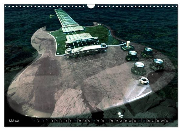 Produktbild: Mystische Gitarren (Wandkalender 2026 DIN A3 quer), CALVENDO Monatskalender