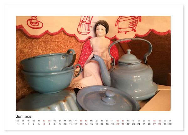 Produktbild: Altes Puppengeschirr (Tischkalender 2026 DIN A5 quer), CALVENDO Monatskalender