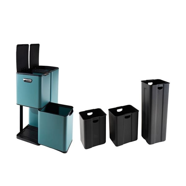Produktbild: HTI-Living M&uuml;lltrennsystem Jannik 60L T&uuml;rkis M&uuml;lltrennsystem Jannik 60L T&uuml;rkis