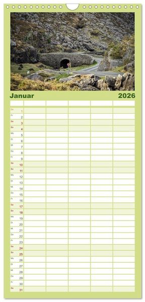 Produktbild: Familienplaner 2026 - Irland - Unterwegs auf dem Wild Altantic Way mit 5 Spalten (Wandkalender, 21 x 45 cm) CALVENDO