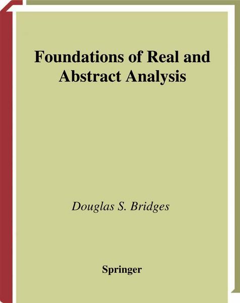 Produktbild: Foundations of Real and Abstract Analysis