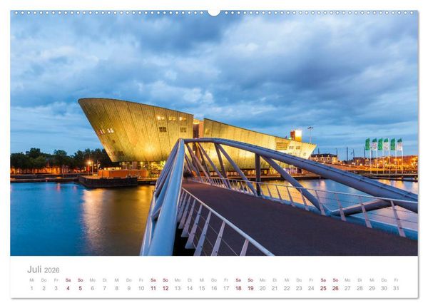 Produktbild: AMSTERDAM Impressionen (Wandkalender 2026 DIN A2 quer), CALVENDO Monatskalender
