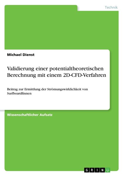 Produktbild: Validierung einer potentialtheoretischen Berechnung mit einem 2D-CFD-Verfahren