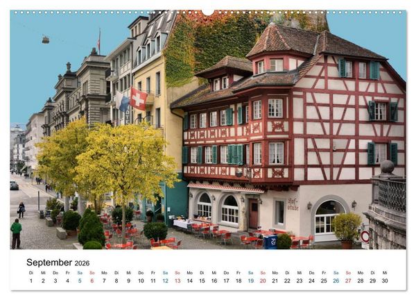 Produktbild: Unterwegs in Luzern (hochwertiger Premium Wandkalender 2026 DIN A2 quer), Kunstdruck in Hochglanz