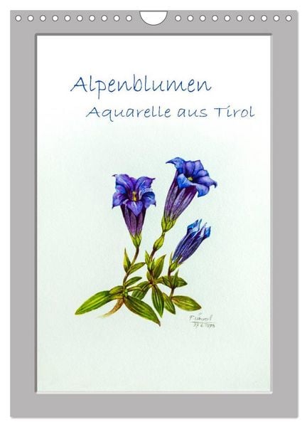 Produktbild: Alpenblumen Aquarelle aus Tirol (Wandkalender 2026 DIN A4 hoch), CALVENDO Monatskalender