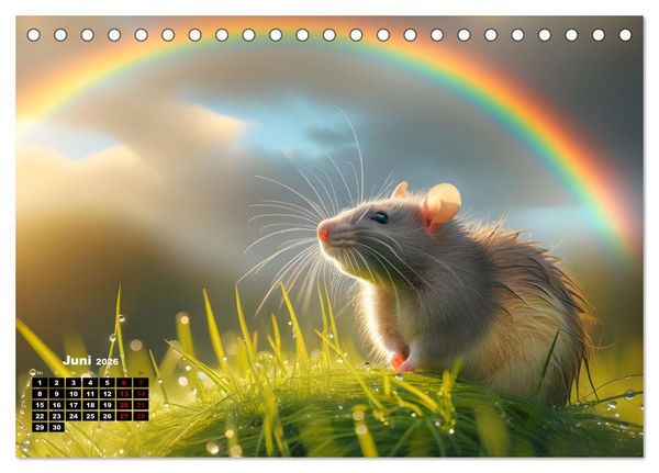 Produktbild: Lustige Ratten (Tischkalender 2026 DIN A5 quer), CALVENDO Monatskalender