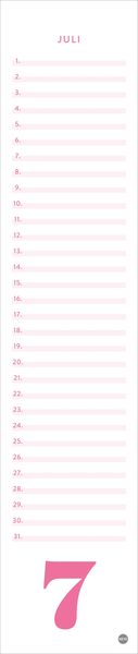 Produktbild: Geburtstagskalender neutral Langplaner mini