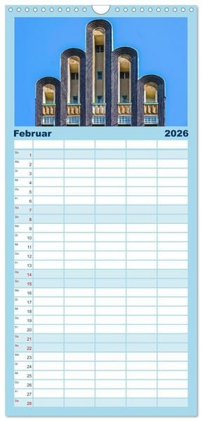 Produktbild: Familienplaner 2026 - Blickfang Darmstadt! mit 5 Spalten (Wandkalender, 21 x 45 cm) CALVENDO